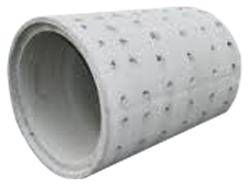 tubos de concreto perfurados